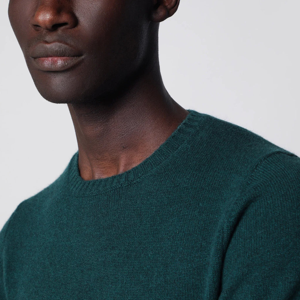 Drumohr Dark green cashmere crew-neck sweater