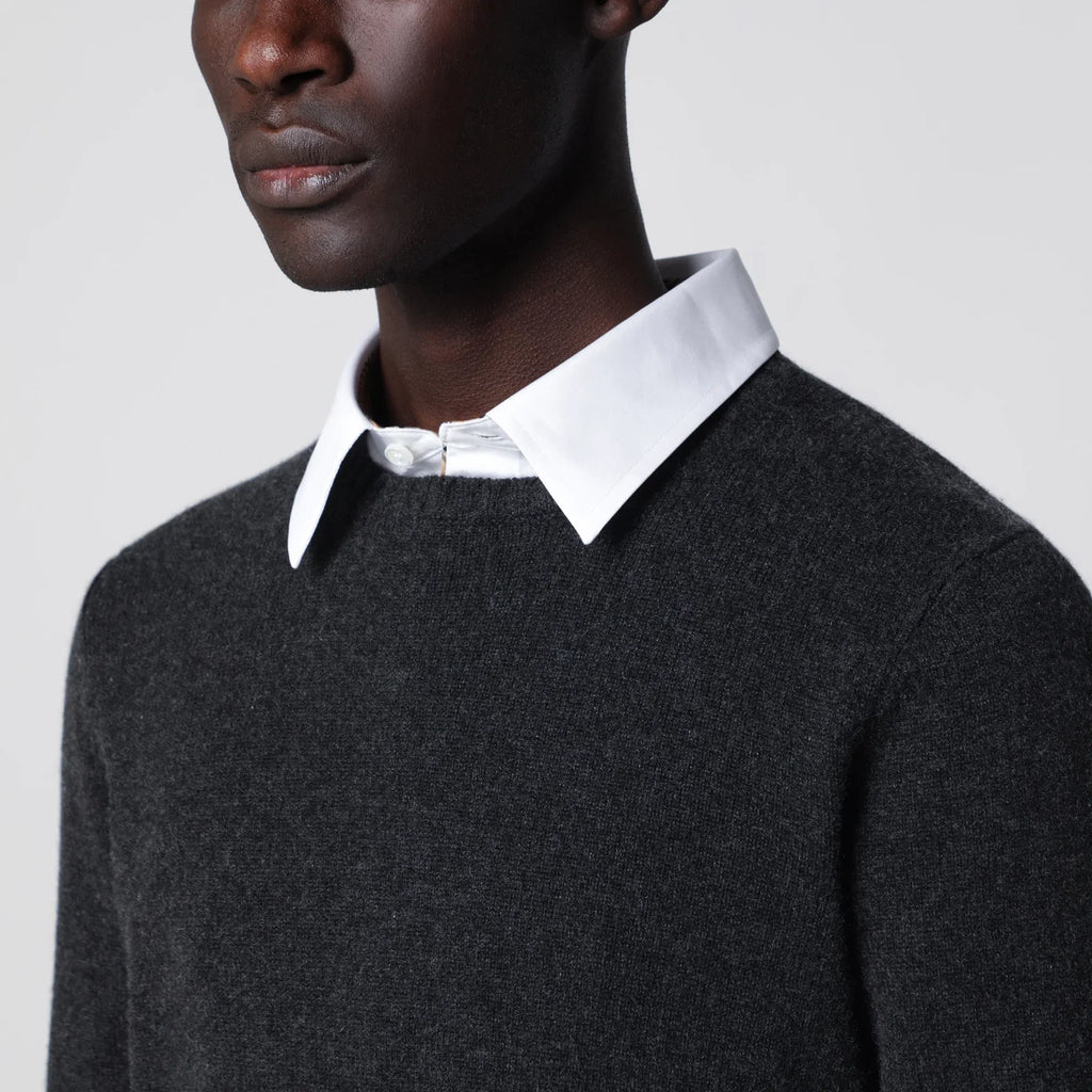 Drumohr Dark grey cashmere crew-neck sweater