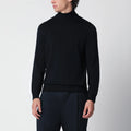 Drumohr Navy blue wool turtleneck sweater