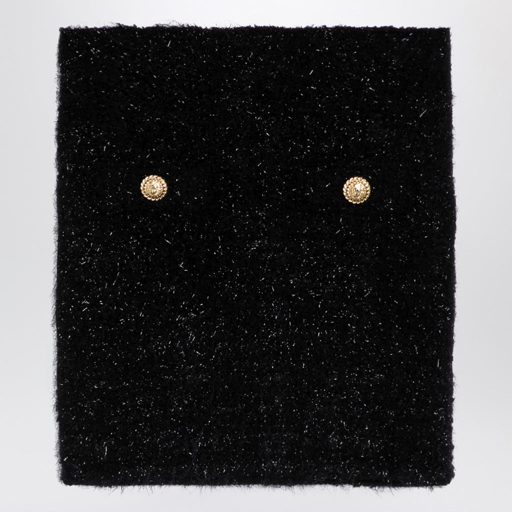 Balmain Black tweed miniskirt with buttons