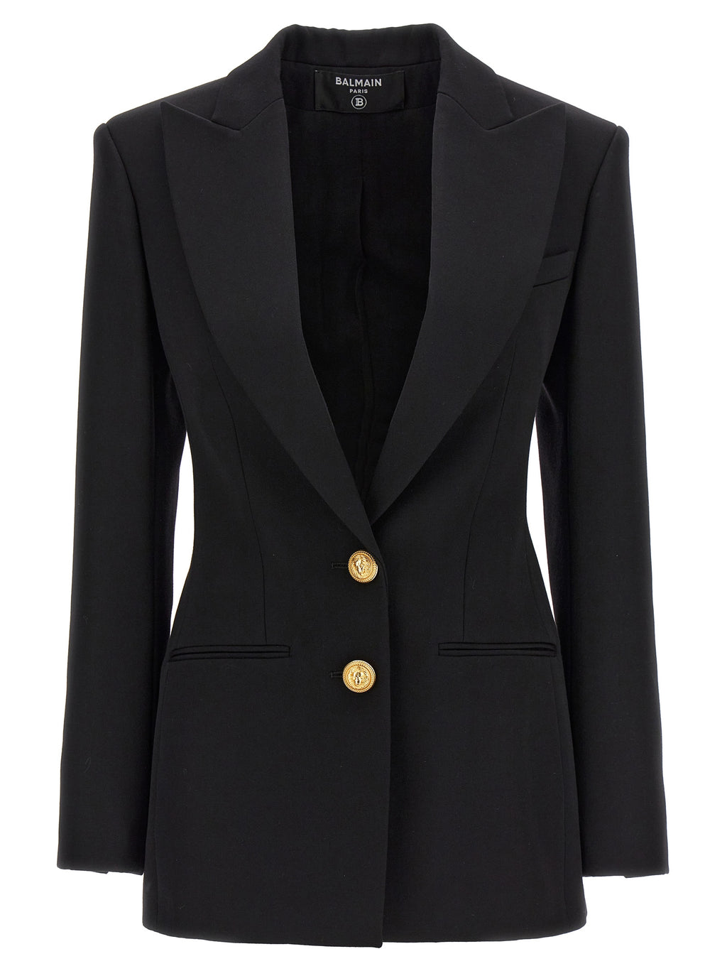 Balmain Logo Button Double-breasted Blazer