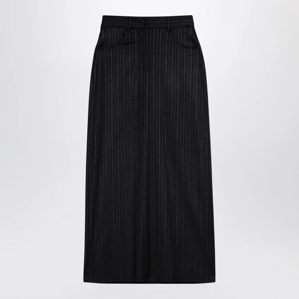 DEPARTMENT 5 Grey pinstripe wool-blend skirt