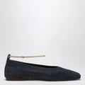 MARIA LUCA Navy blue denim Augusta ballerina