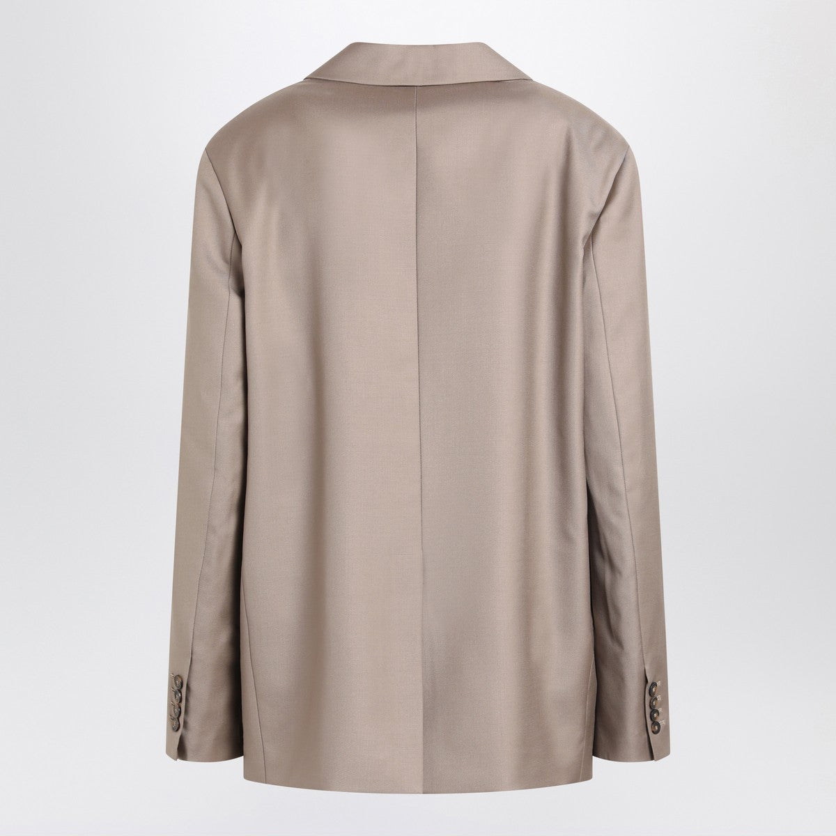 LouLou De Saison Double-breasted wool jacket in taupe color