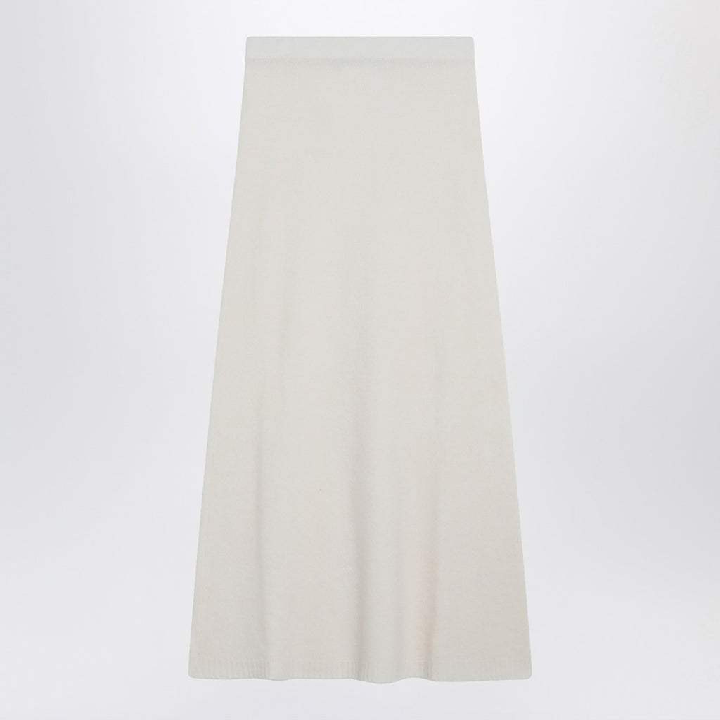 Max Mara Ivory skirt in stretch cashmere knit