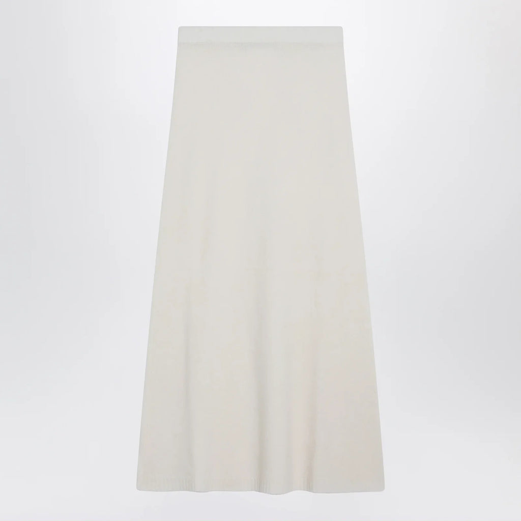 Max Mara Ivory skirt in stretch cashmere knit
