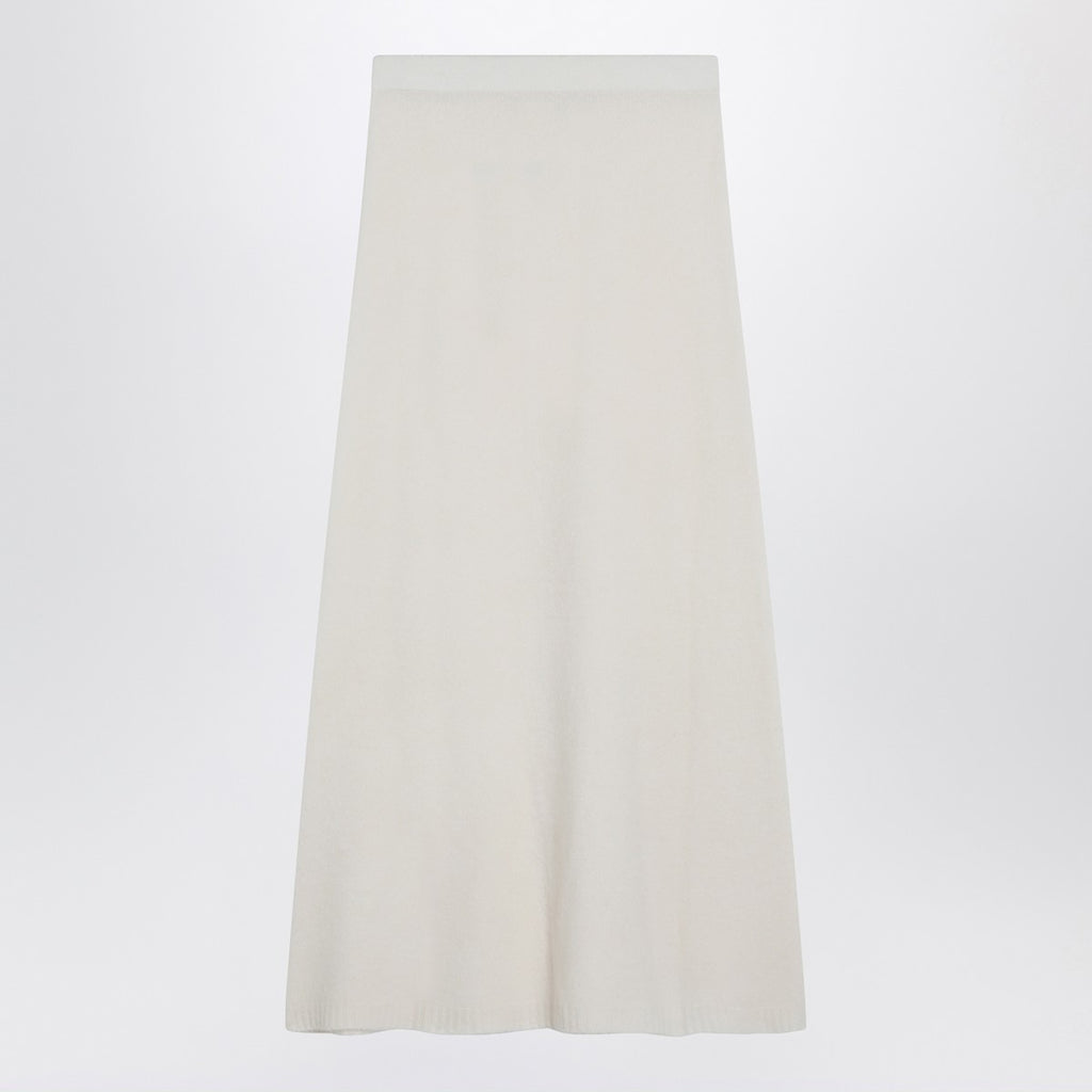 Max Mara Ivory skirt in stretch cashmere knit