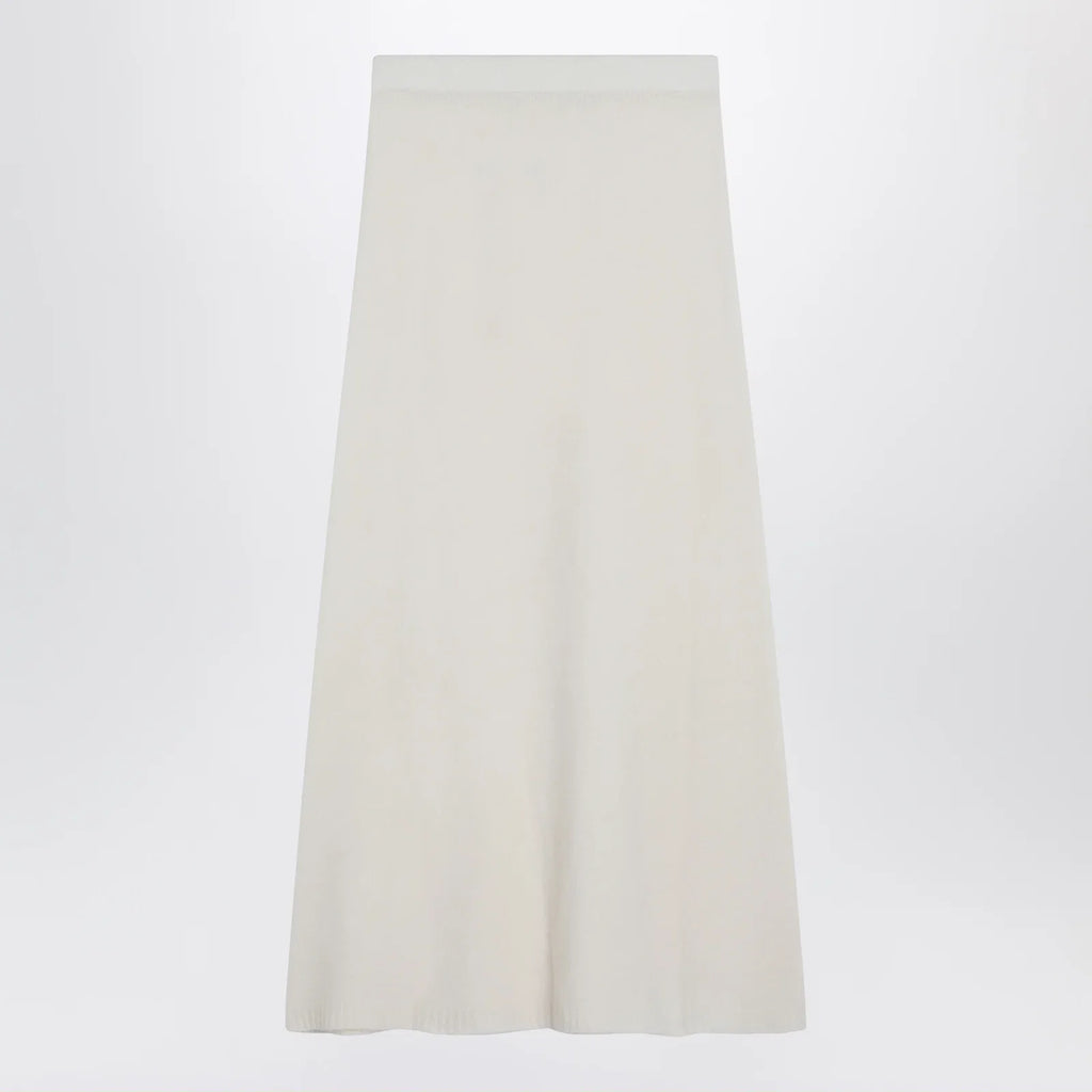 Max Mara Ivory skirt in stretch cashmere knit