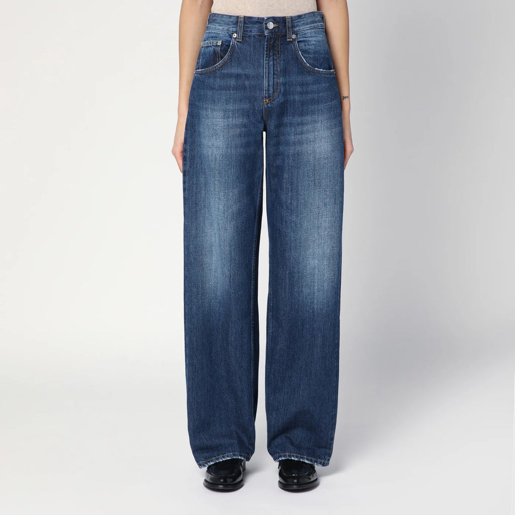 DEPARTMENT 5 Wide-leg Pop blue jeans with washed effect