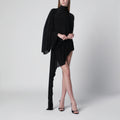 Francesco Murano Black asymmetric turtleneck dress