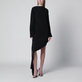 Francesco Murano Black asymmetric silk-blend dress
