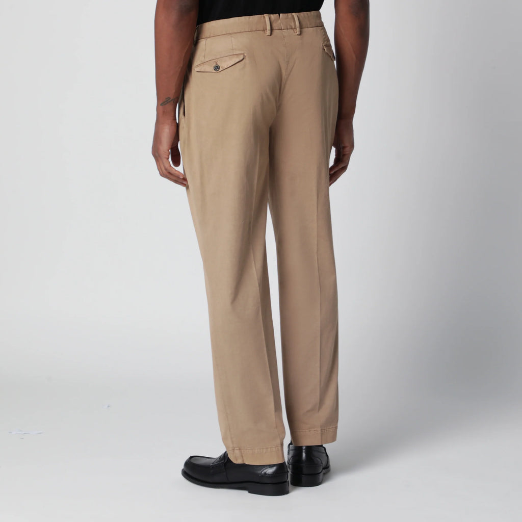 Santaniello Beige trousers in cotton