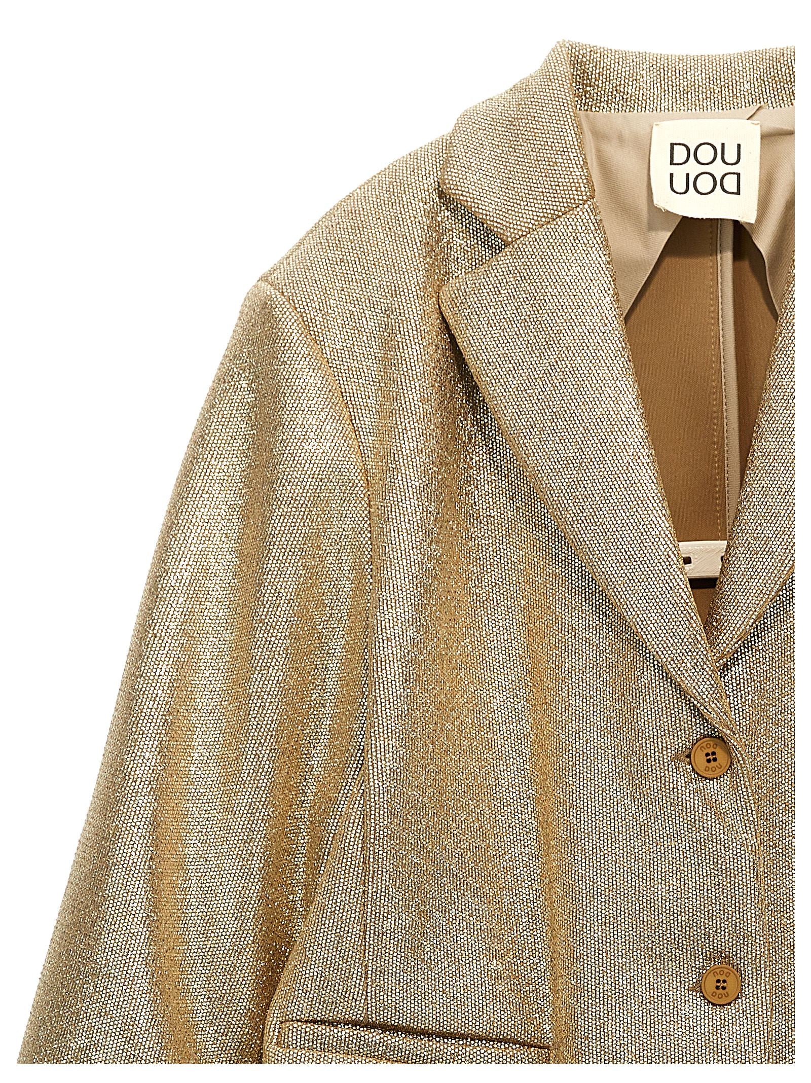 Douuod Laminated Single-breasted Blazer