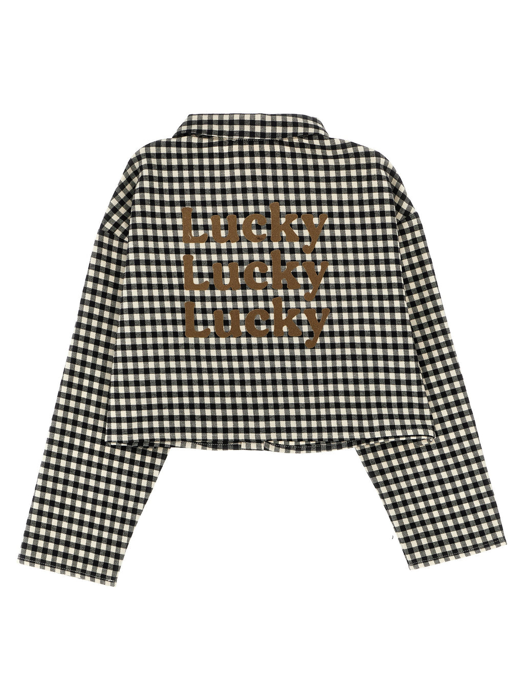 Douuod Flannel Crop Shirt