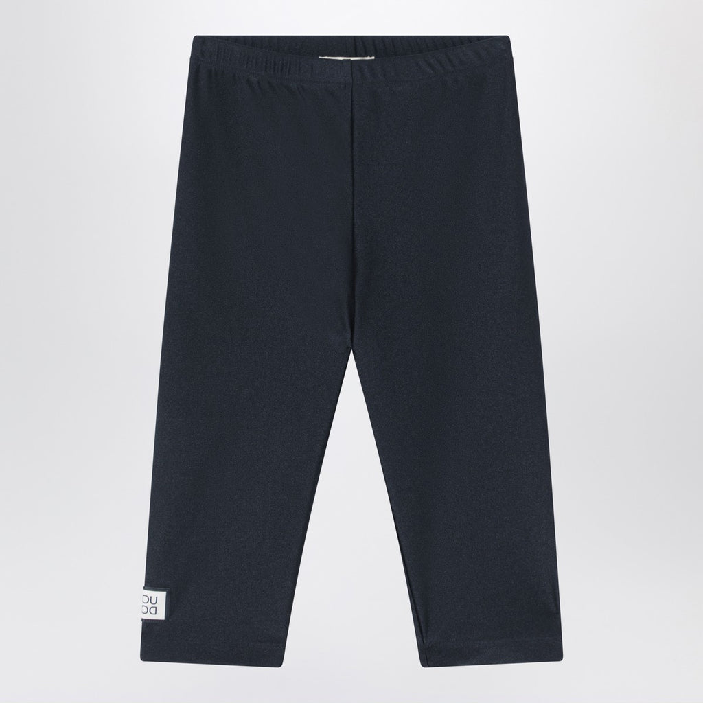 Douuod Black shiny nylon-blend leggings