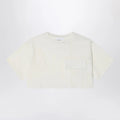Douuod Ivory cropped t-shirt in cotton