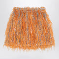 Douuod Orange Maracaibo skirt with feathers