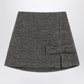 Douuod Ebony/beige checked wool Nicaragua skirt