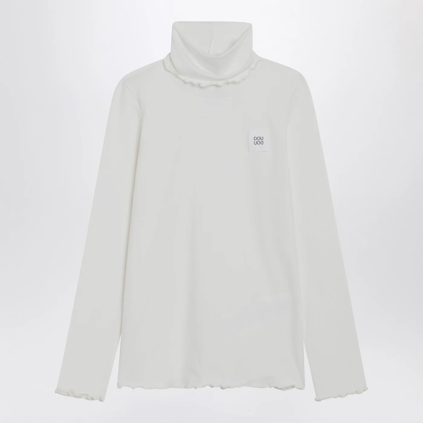 Douuod Turtleneck sweater in ivory cotton blend