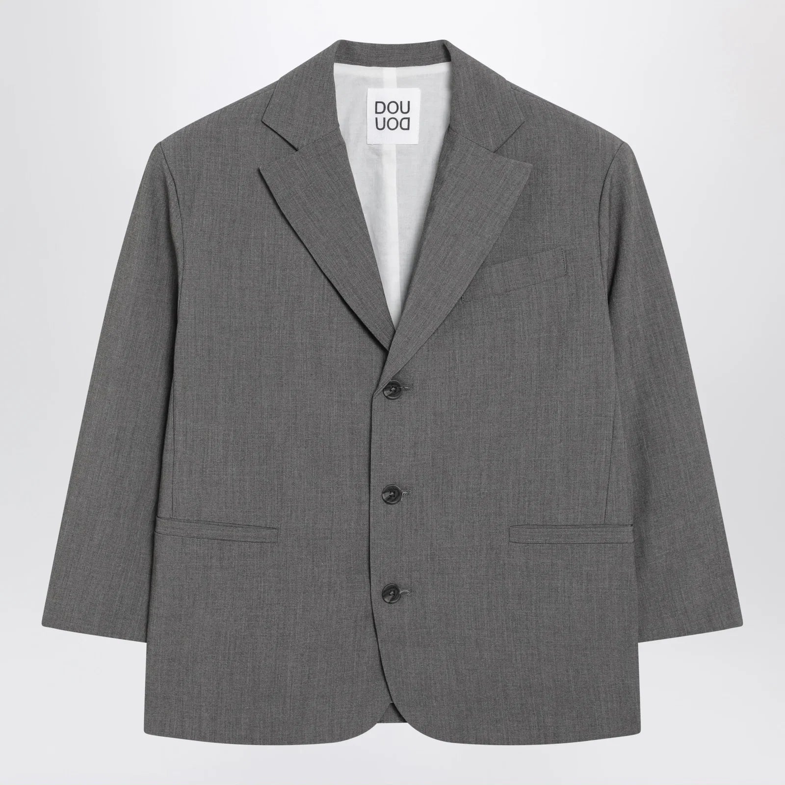 Douuod Grey single-breasted jacket
