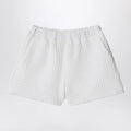 Douuod White shorts in textured fabric