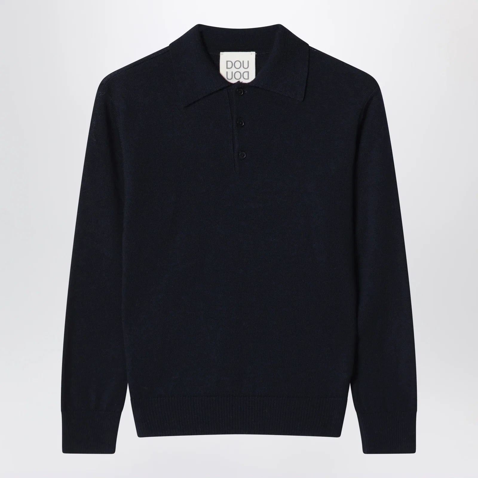 Douuod Blue wool polo shirt