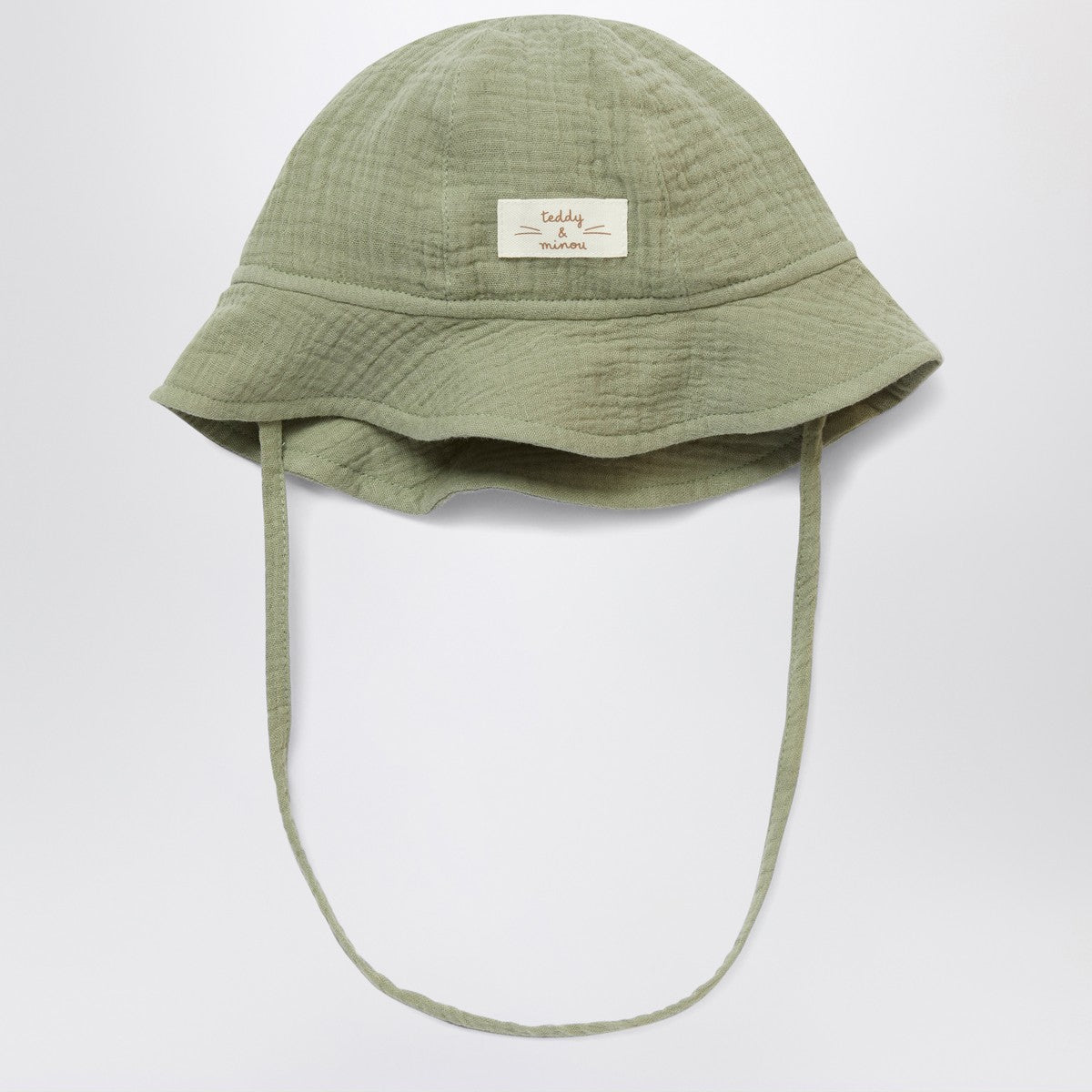 Teddy & Minou Sage green hat with drawstring