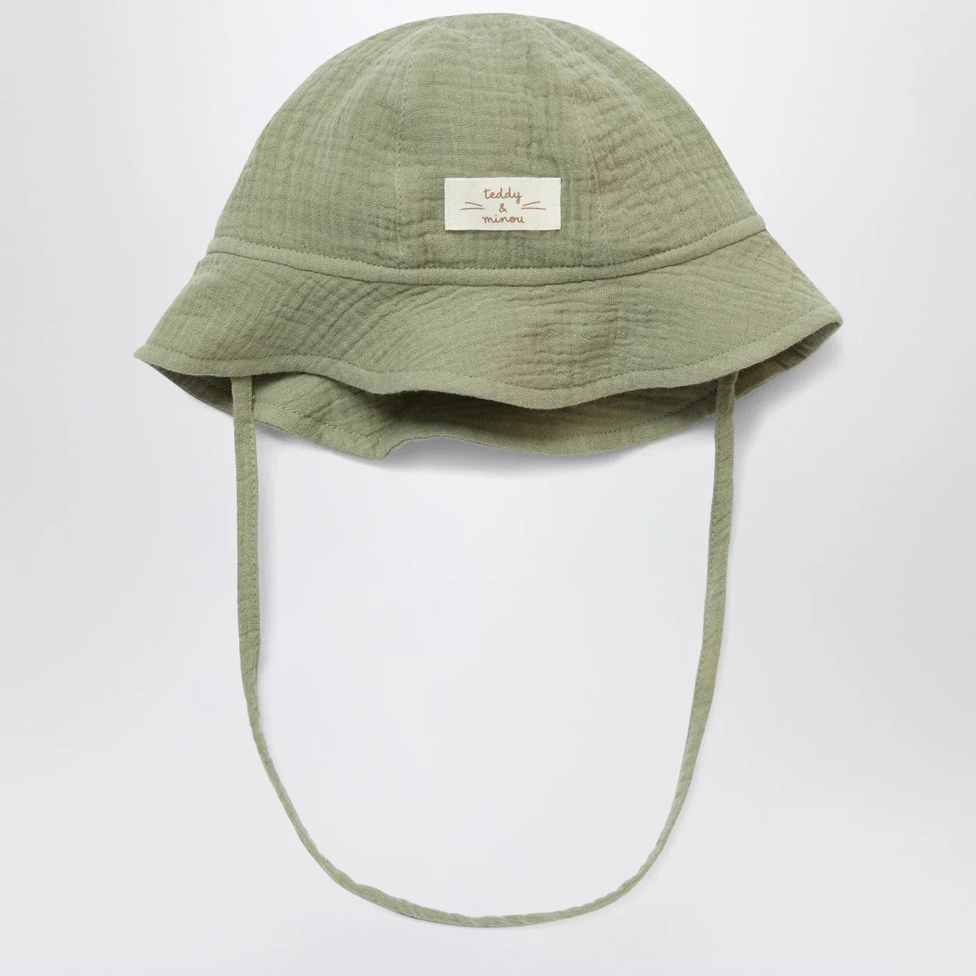Teddy & Minou Sage green hat with drawstring