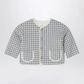 Teddy & Minou Gray/white jacket with Vichy pattern