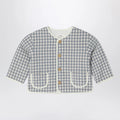 Teddy & Minou Gray/white jacket with Vichy pattern