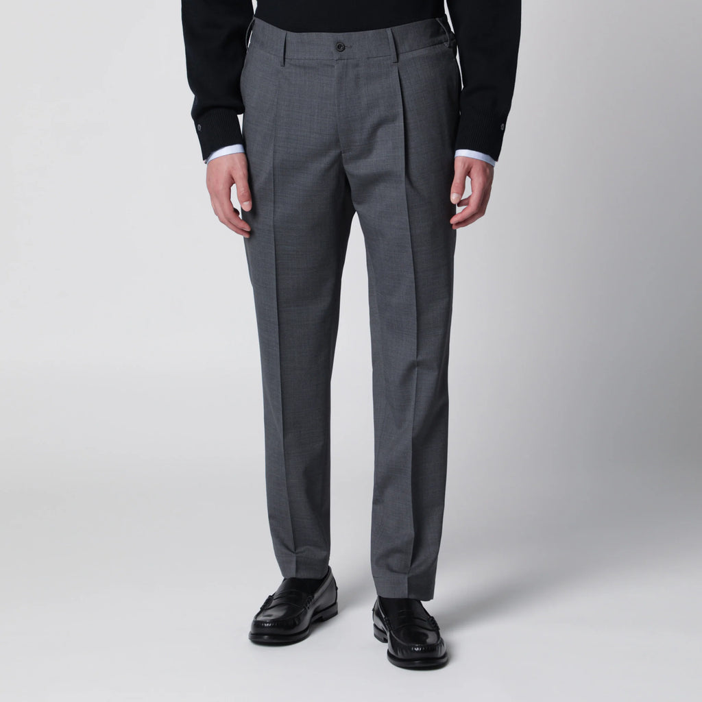 Santaniello Dark grey trousers in wool blend