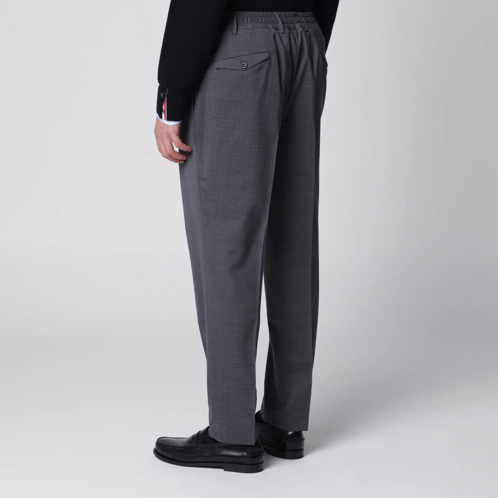 Santaniello Dark grey trousers in wool blend