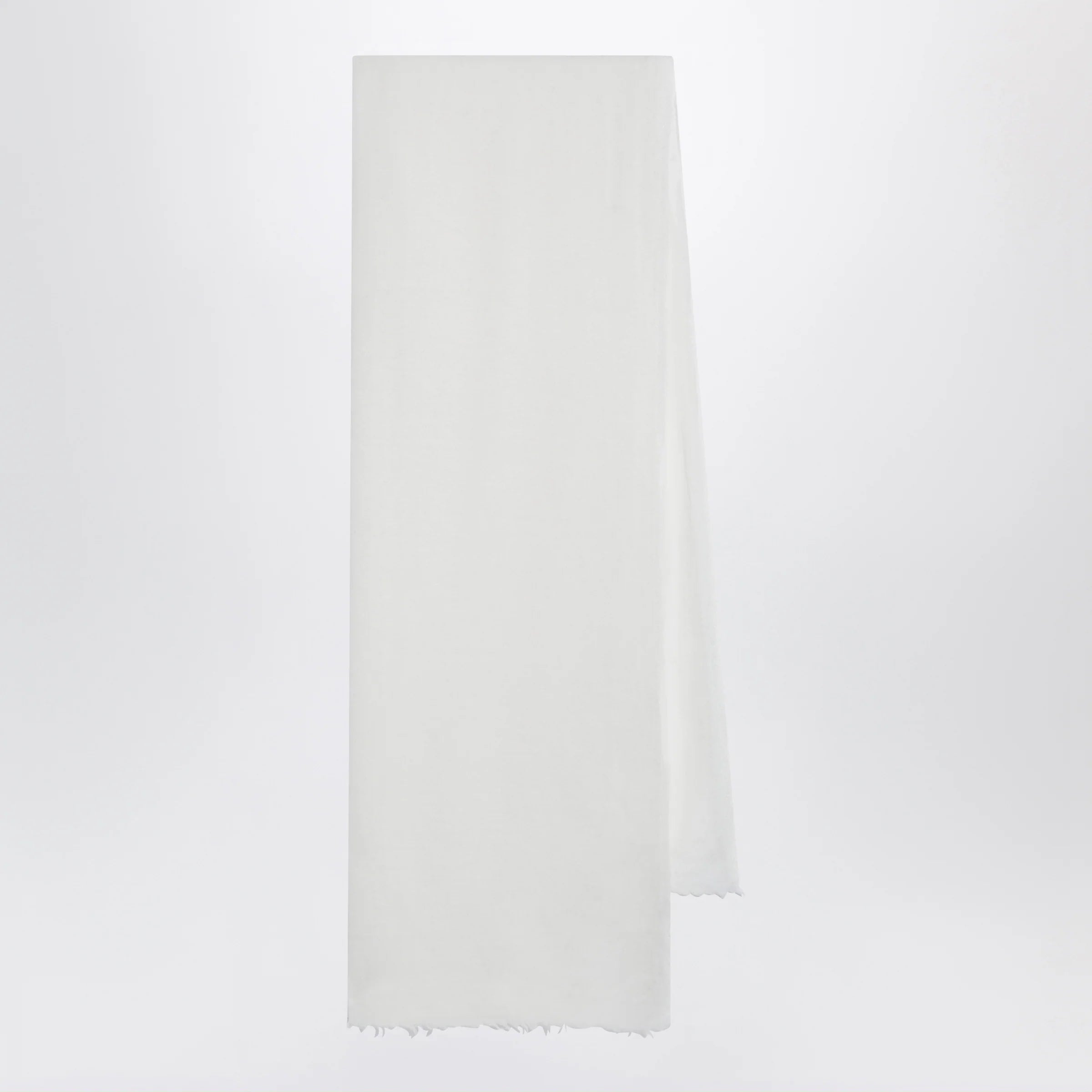 Destin White silk and cashmere-blend scarf
