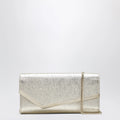 Jimmy Choo Emmie Brilliance fabric clutch in platinum ice