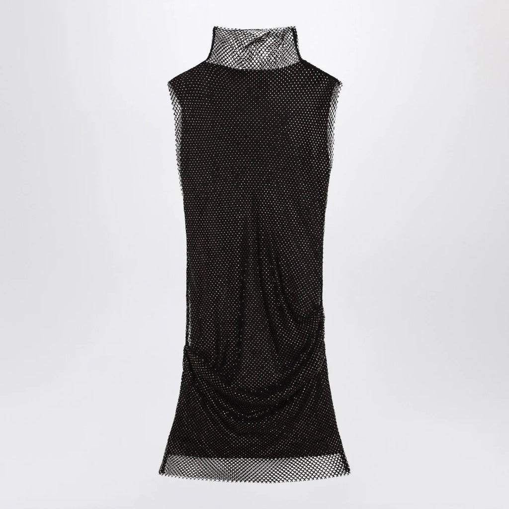 Sportmax Black mesh mini dress