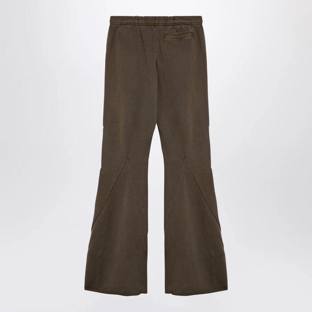 Entire Studios Organic cotton military green flared trousers