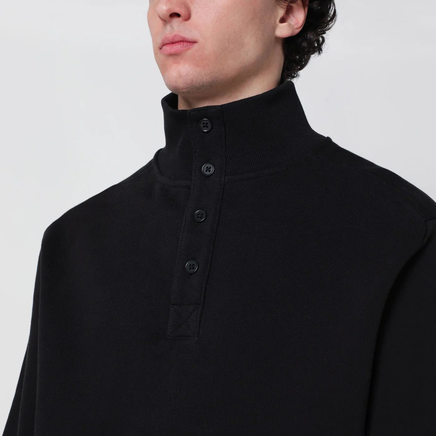 Entire Studios Black cotton buttoned sweater