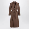 S Max Mara Brown midi coat in wool drap