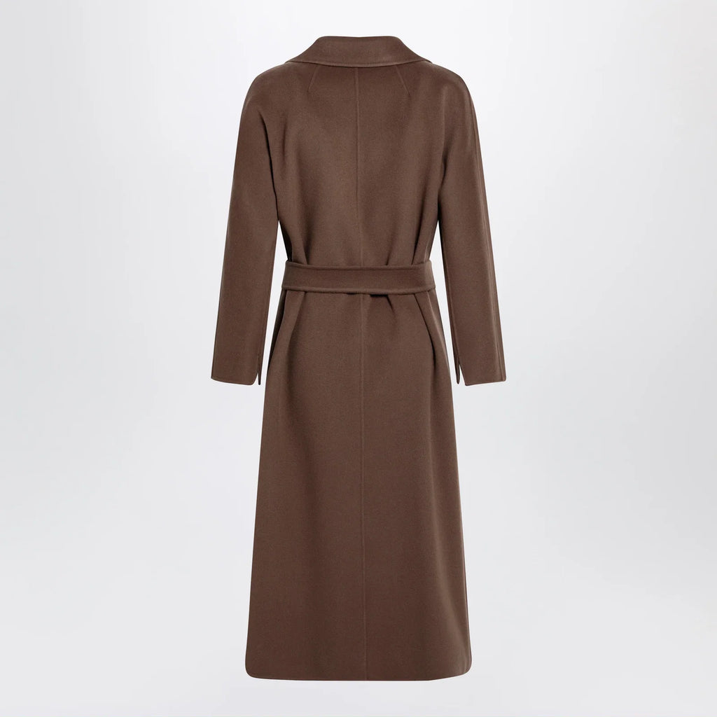 S Max Mara Brown midi coat in wool drap