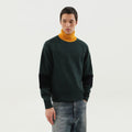 1989 STUDIO Green and yellow turtleneck sweater