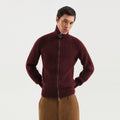 1989 STUDIO Burgundy zip turtleneck sweater