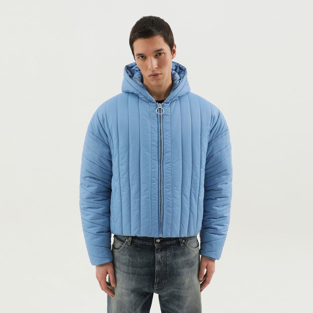 1989 STUDIO Light blue quilted down jacket