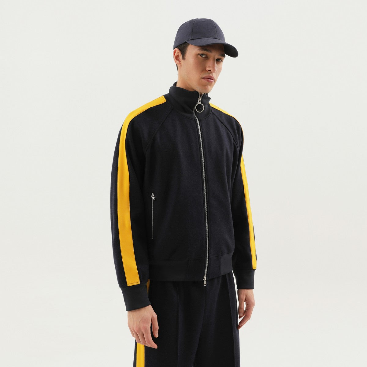 1989 STUDIO Gray jacket with side stripes