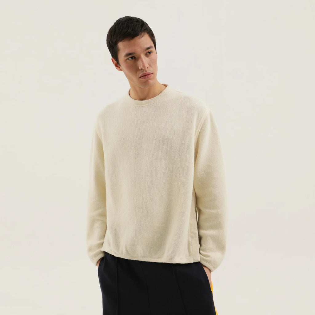 1989 STUDIO White ribbed sweater with slits