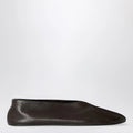 The Row Stella slippers brown in leather and shearling