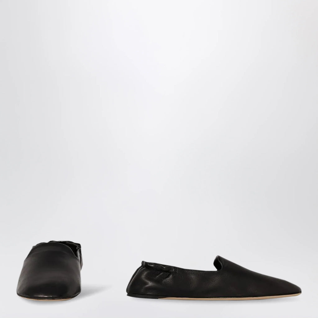 The Row Casa Slipper in lamb nappa leather black