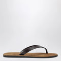 The Row Flip-flops in calfskin leather brown