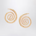 Panconesi Spiral Serpent Hoops gold earrings