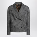 Dolce & Gabbana Dolce&Gabbana Dark grey short oversized striped jacket