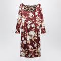 Dolce & Gabbana Dolce&Gabbana Burgundy satin dress with floral print